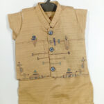shalwar kameez waistcoat shine baby embroided brown (1)