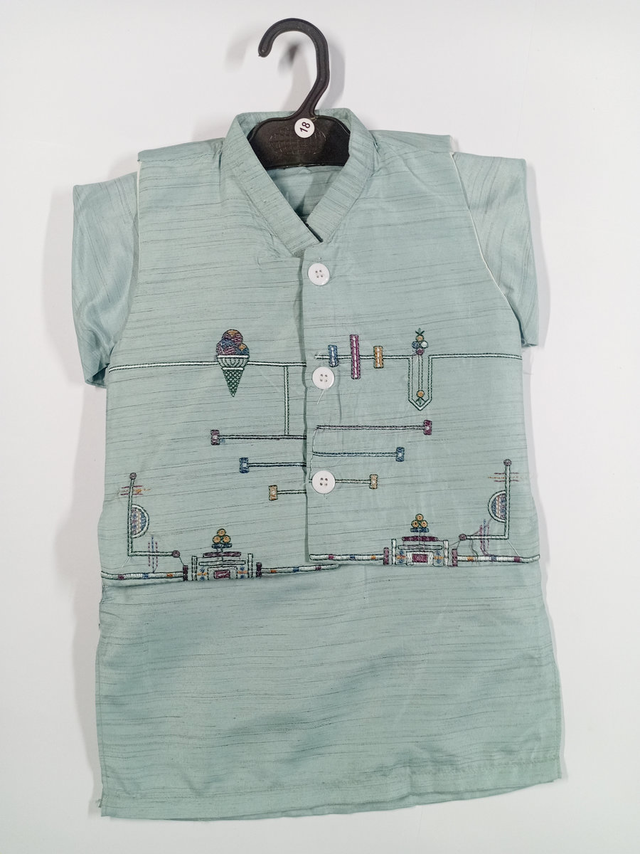 shalwar kameez waistcoat shine baby embroided green (8) shalwar kameez waistcoat shine baby embroided green (8)