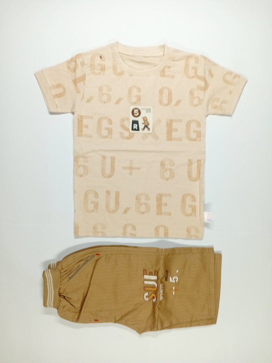 shirt polo cotton with sports shorts light brown (5) shirt polo cotton with sports shorts light brown (5)
