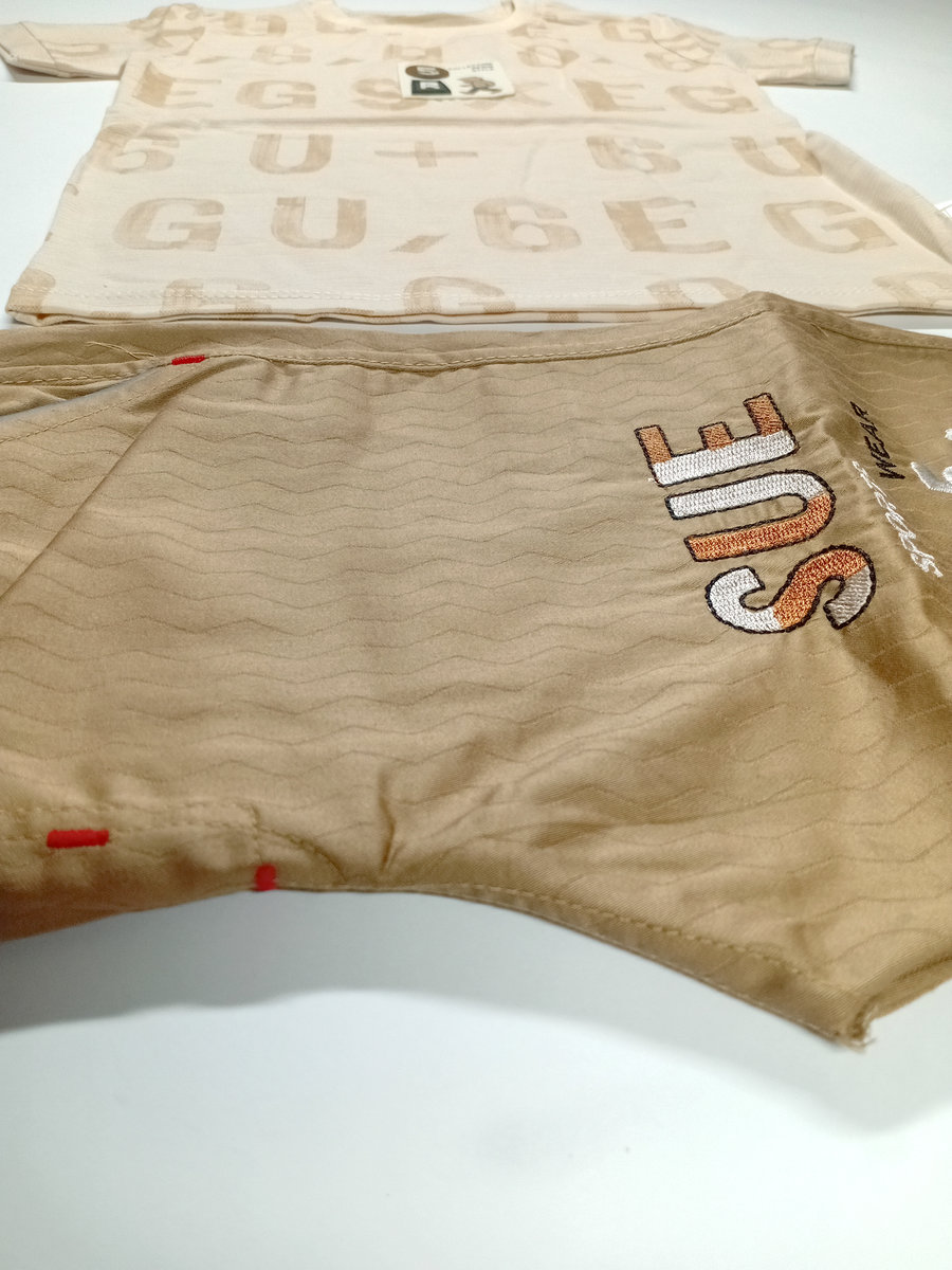 shirt polo cotton with sports shorts light brown (6) shirt polo cotton with sports shorts light brown (6)