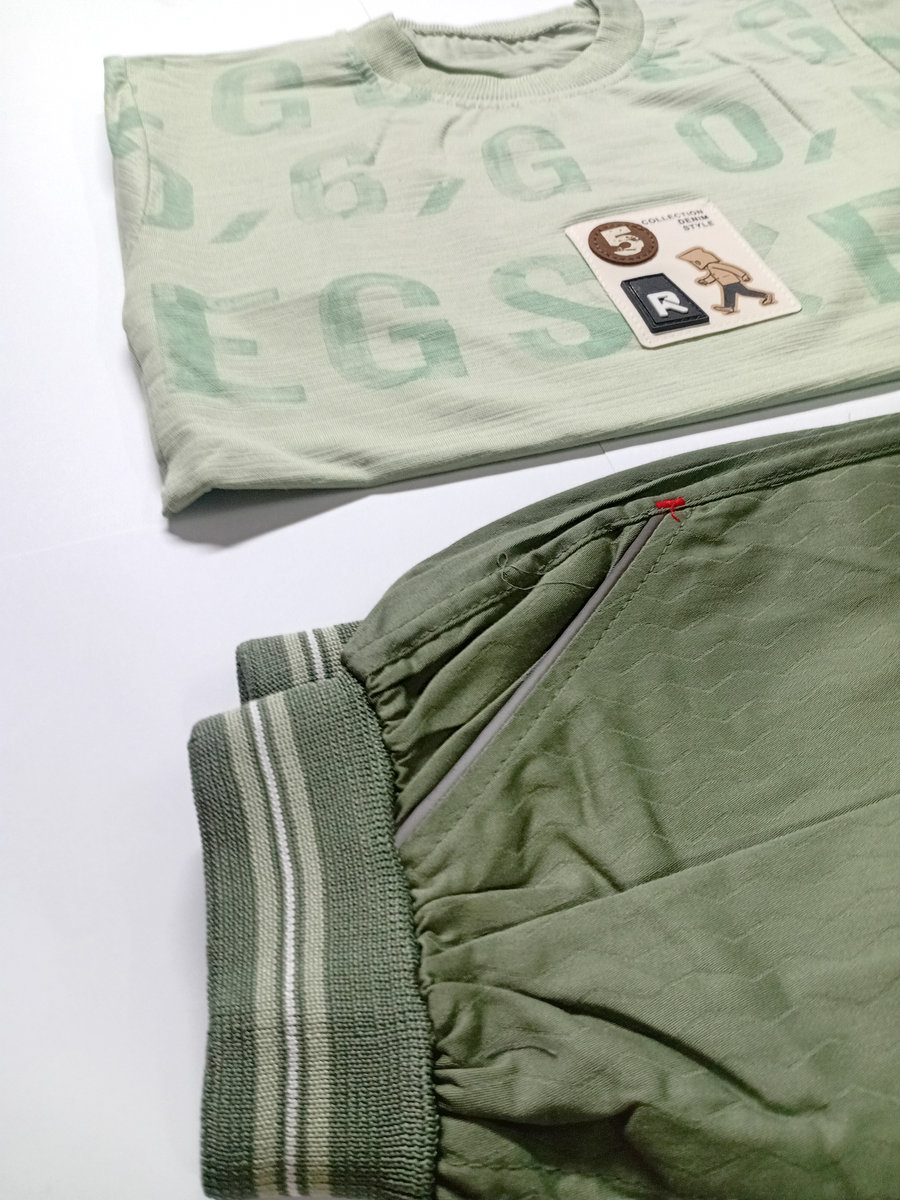 shirt polo cotton with sports shorts light green (3) shirt polo cotton with sports shorts light green (3)